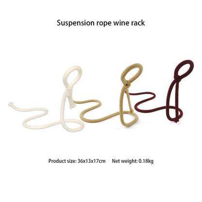 Suspended Rope Wine Bottle - ZenZone Home