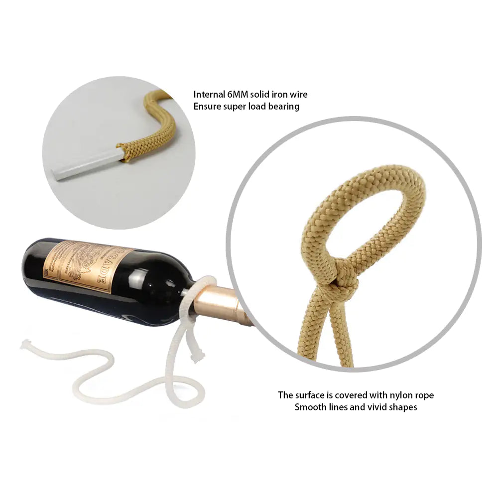 Suspended Rope Wine Bottle - ZenZone Home